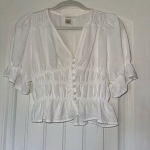 White Eyelet Top